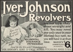 Vintage Iver Johnson revolver advert safe for children